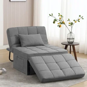 72.5'' Sofa Bed Couch, 4 in 1 Multi Function Ottoman Bed Sleeper with Adjustable Backrest，Convertible Sleeper Sofa with Pillow