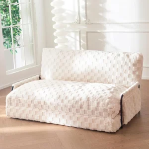 Adjustable Lazy Floor Sofa, 5-Position Foldable Sleeper Chair with Armrest for Reading, Convertible Bean Bag Sofa Bed Couch